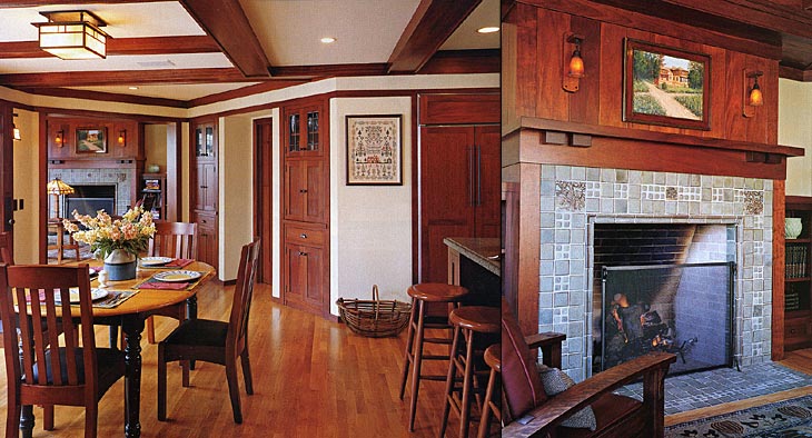 Inside views of the living and dining areas.